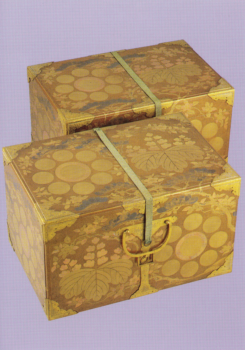 貴重な資料です！！　細川家祐筆使用九曜紋入　金銀蒔絵　硯文庫（大修復済） / 戦国武将　輪島塗 永青文庫美術館