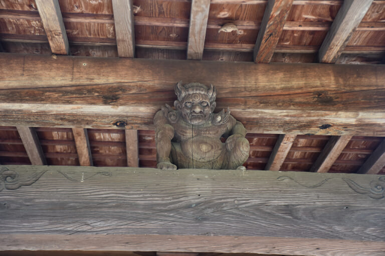 木造力士像（蛙股）